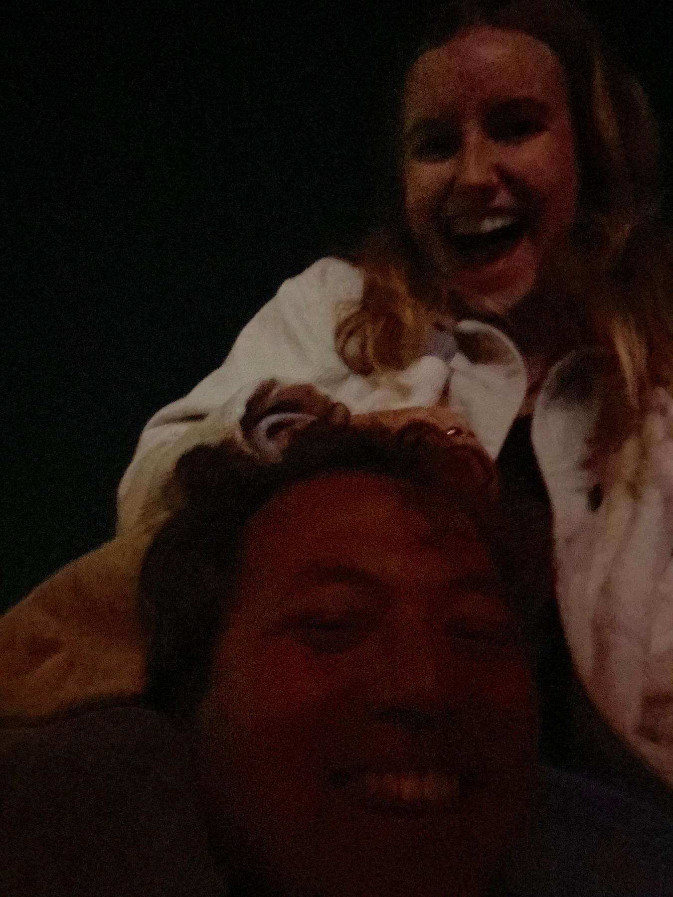 We swear this was at a concert and not a very dark cave!