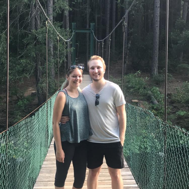 First time at Soda Creek bridge where we later got engaged!