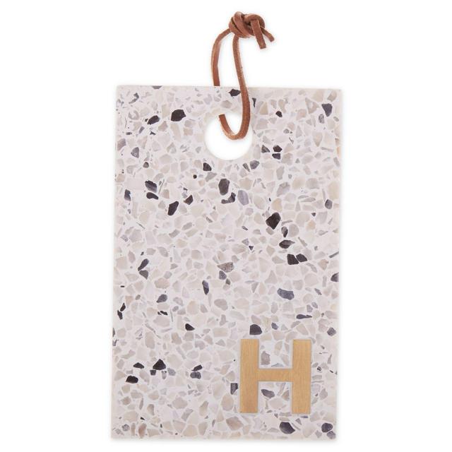 Artisanal Kitchen Supply® Terrazzo Monogram Letter "H" Cheese Board