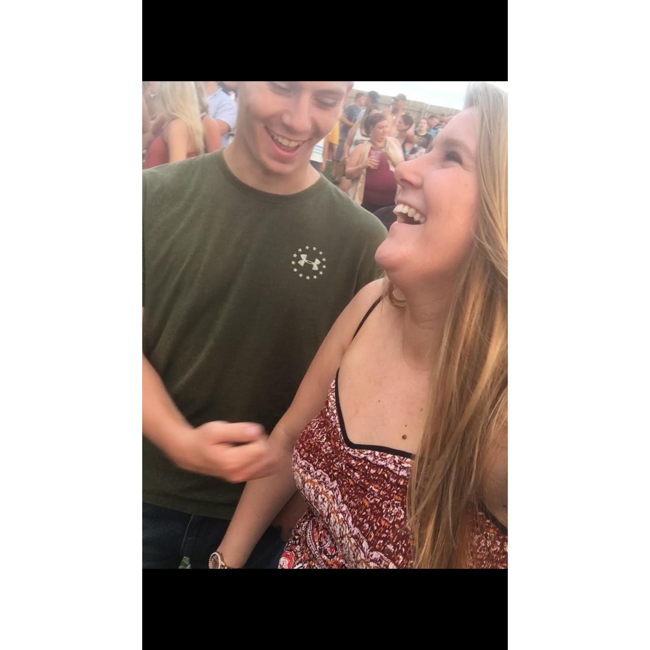 Jason Aldean concert...being goof balls, like always