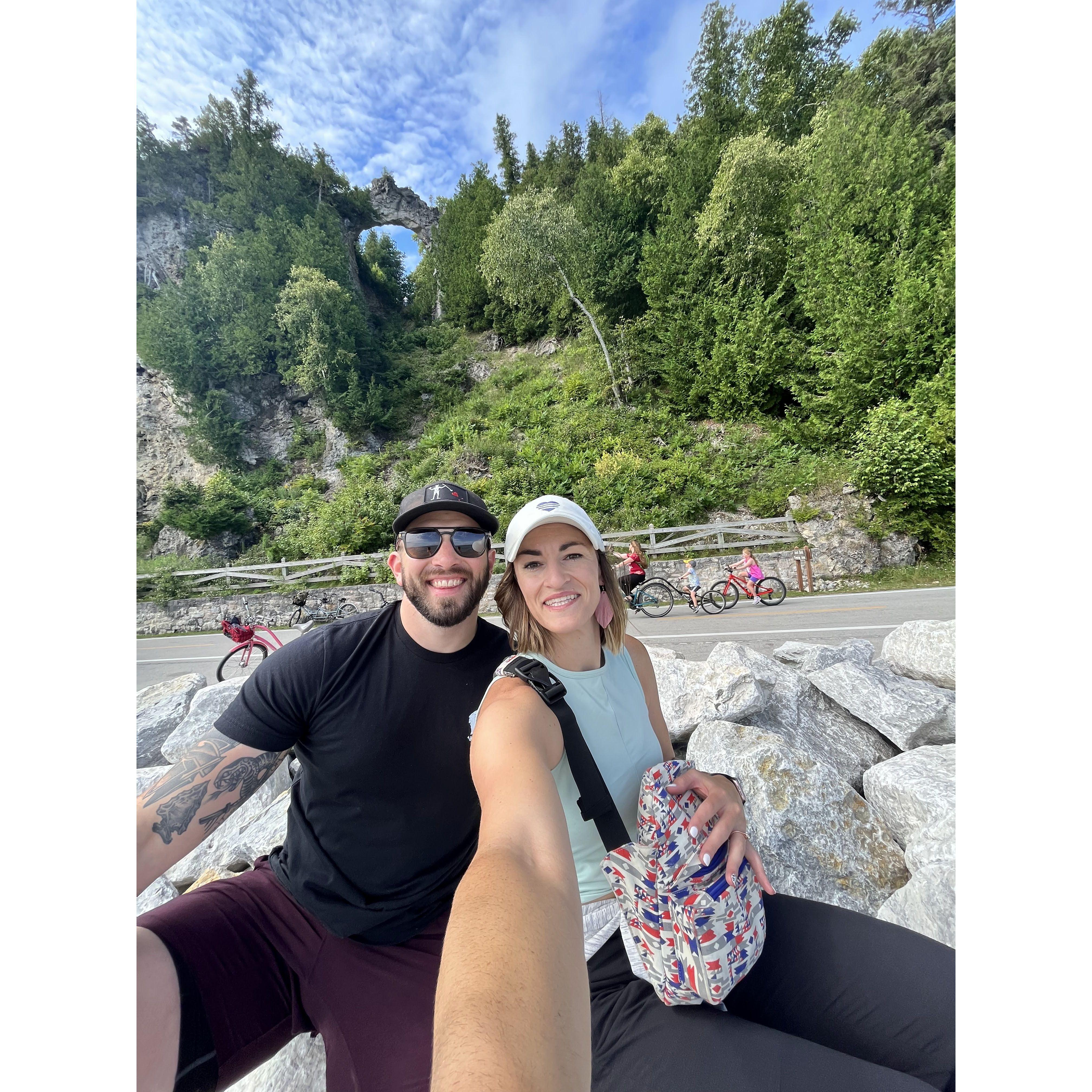 Our trip to Mackinaw Island the week after we got engaged!