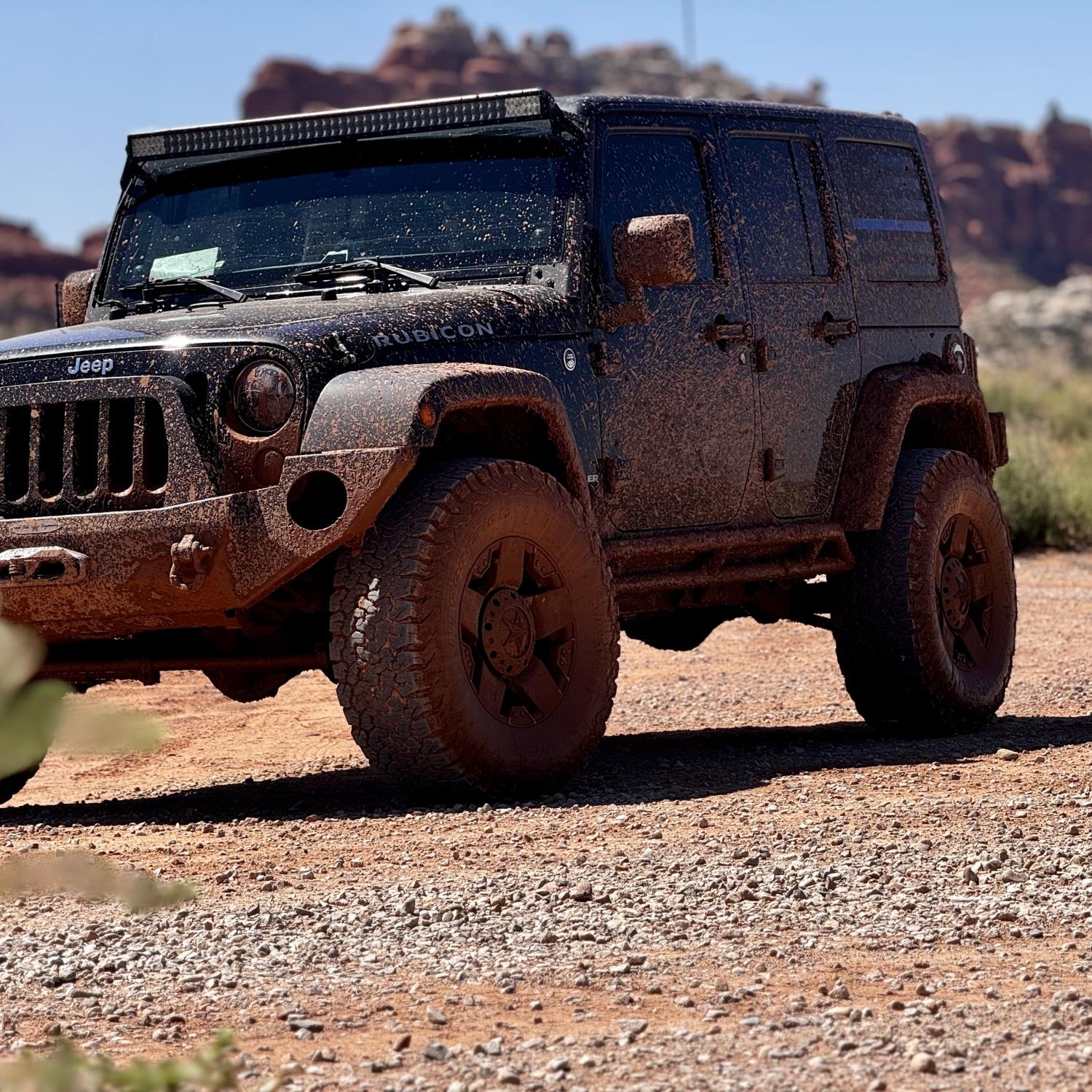 We found some mud in Arches National Park