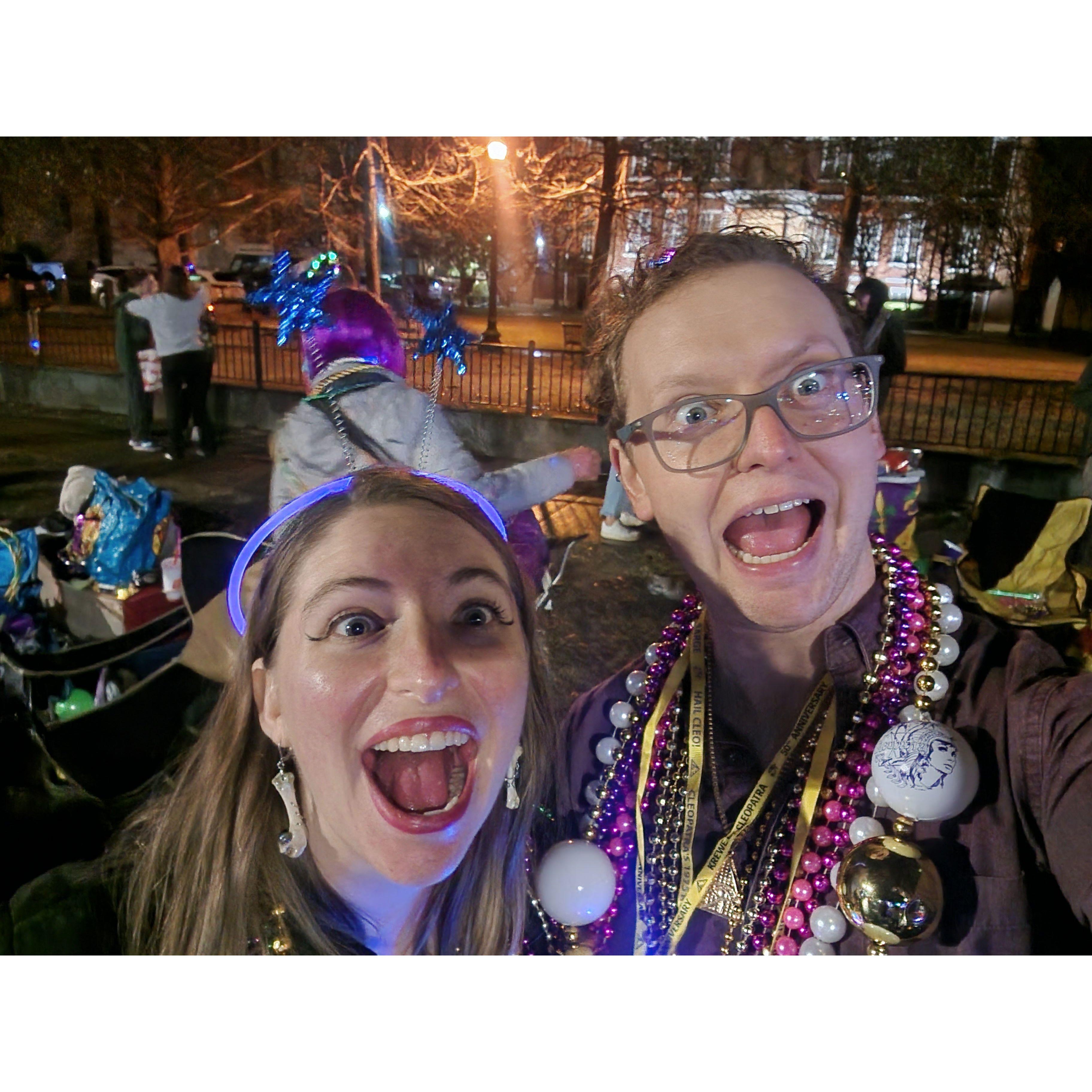 Our first Mardi Gras in New Orleans.