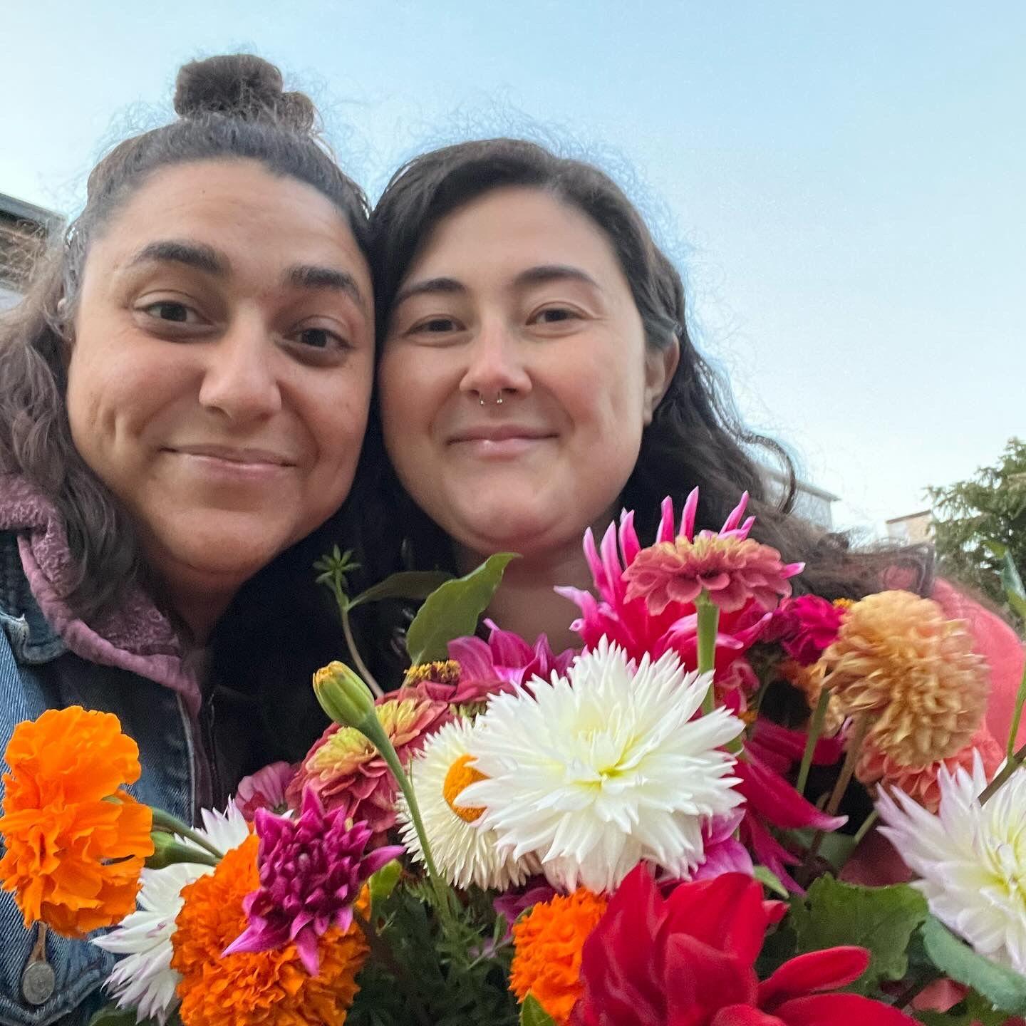 Community Garden bounty! Mikhala is Laura's garden apprentice