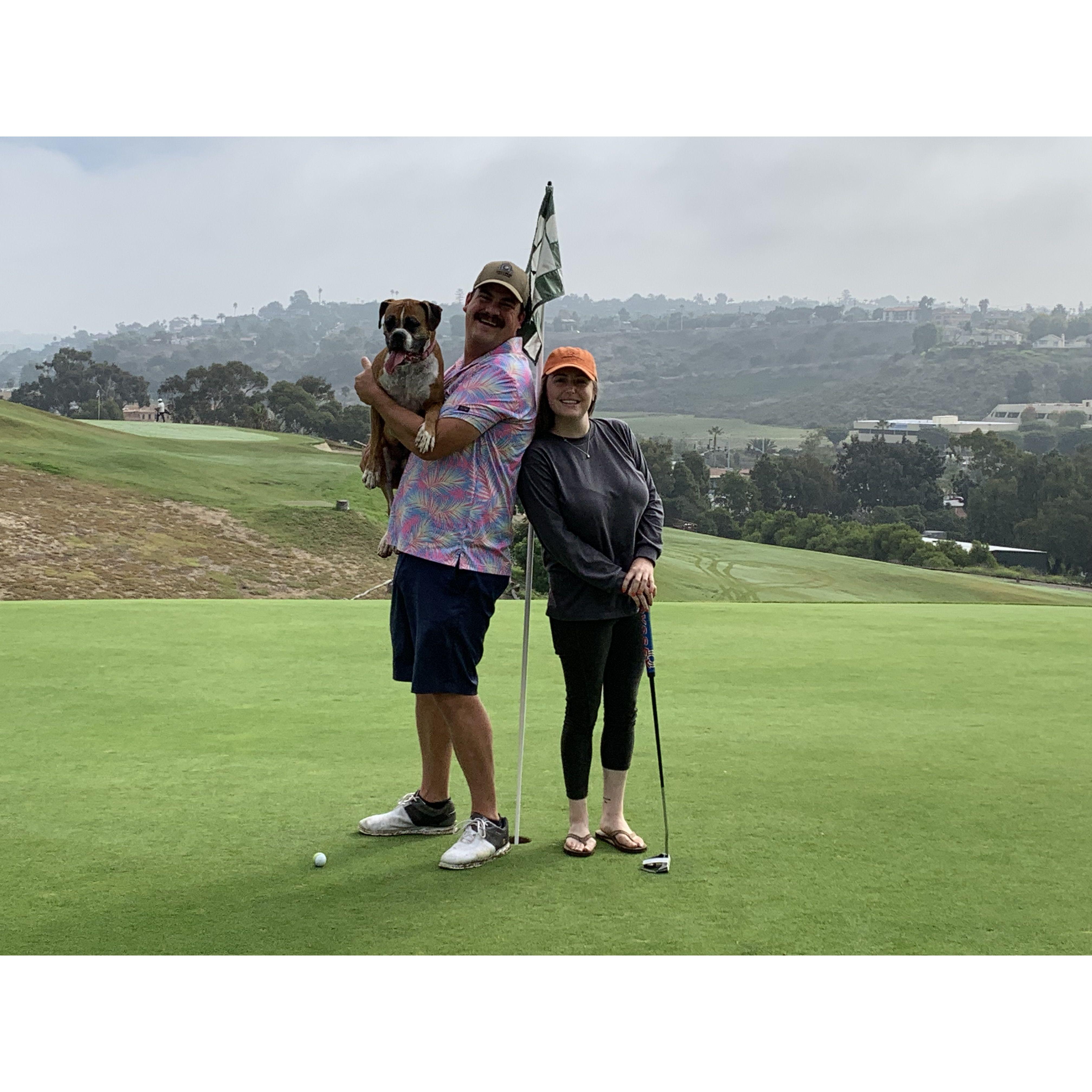 Stella joined us for a round of golf