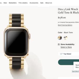 Kendra Scott Gold and Black link watch