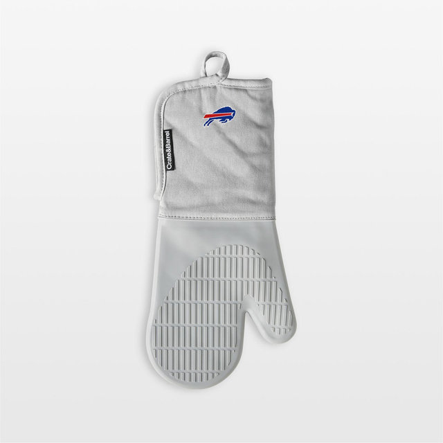 NFL Buffalo Bills Grey Organic Cotton Oven Mitt with Silicone Grip
