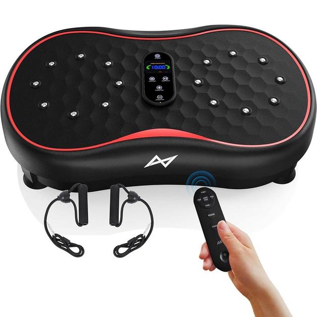 AXV Vibration Plate Fitness Platform Exercise Machine Vibrating Shaking Full Body Shaker Workout Vibrate Stand Shake Board Sport Gym for Weight Loss Fat Burner for Women Men