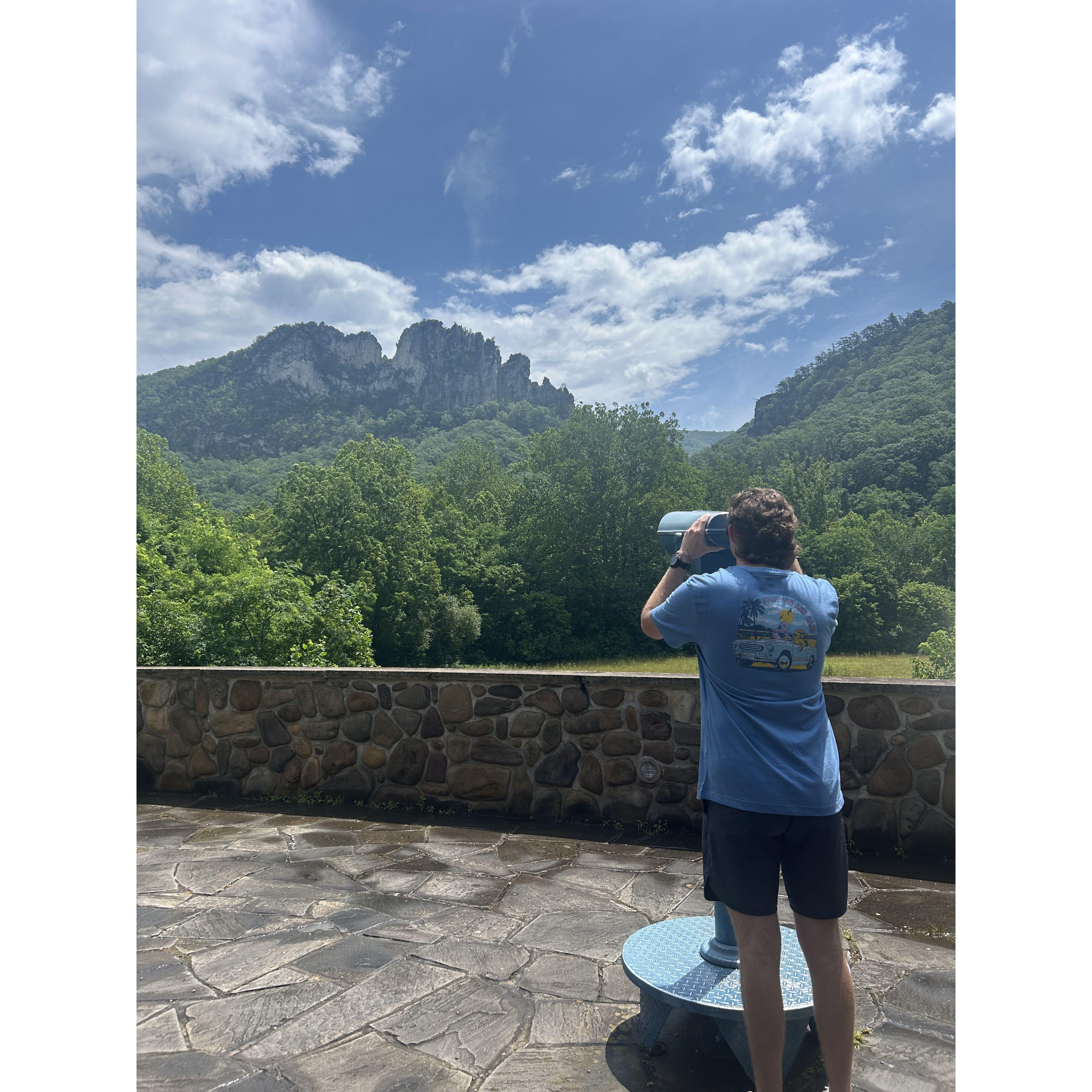 Sammy’s first time seeing Seneca Rocks!