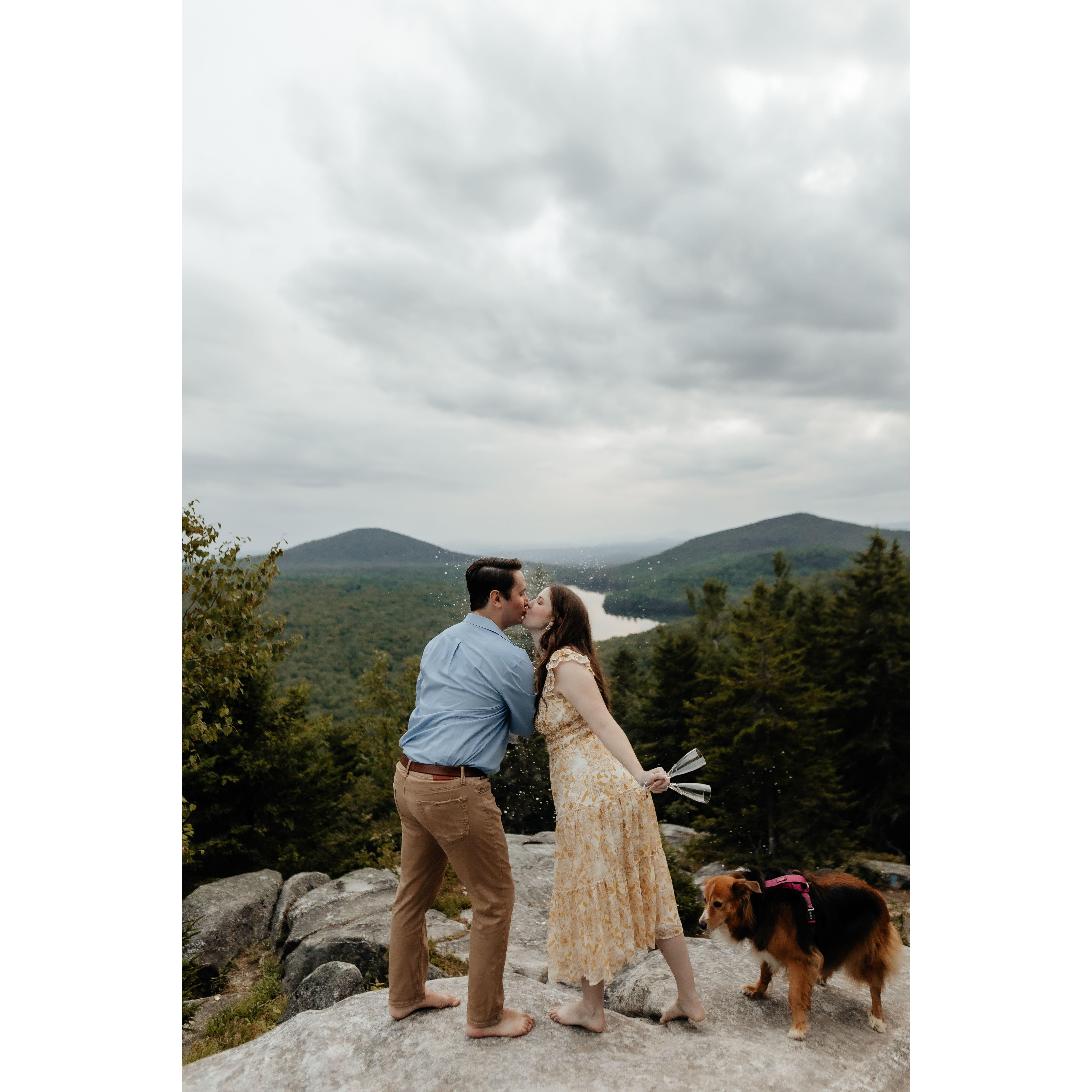 Professional engagement photos done by our photographer on top of Owls Head! :)