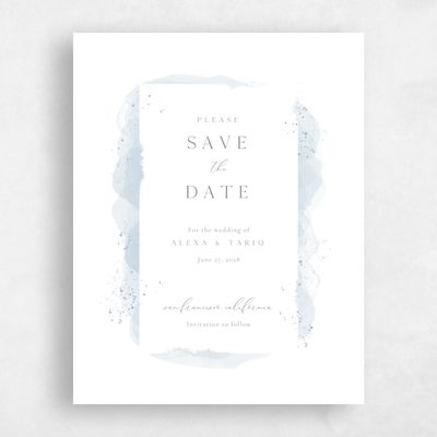 Blue Fall Wedding Save the Date - Zortas Portrait