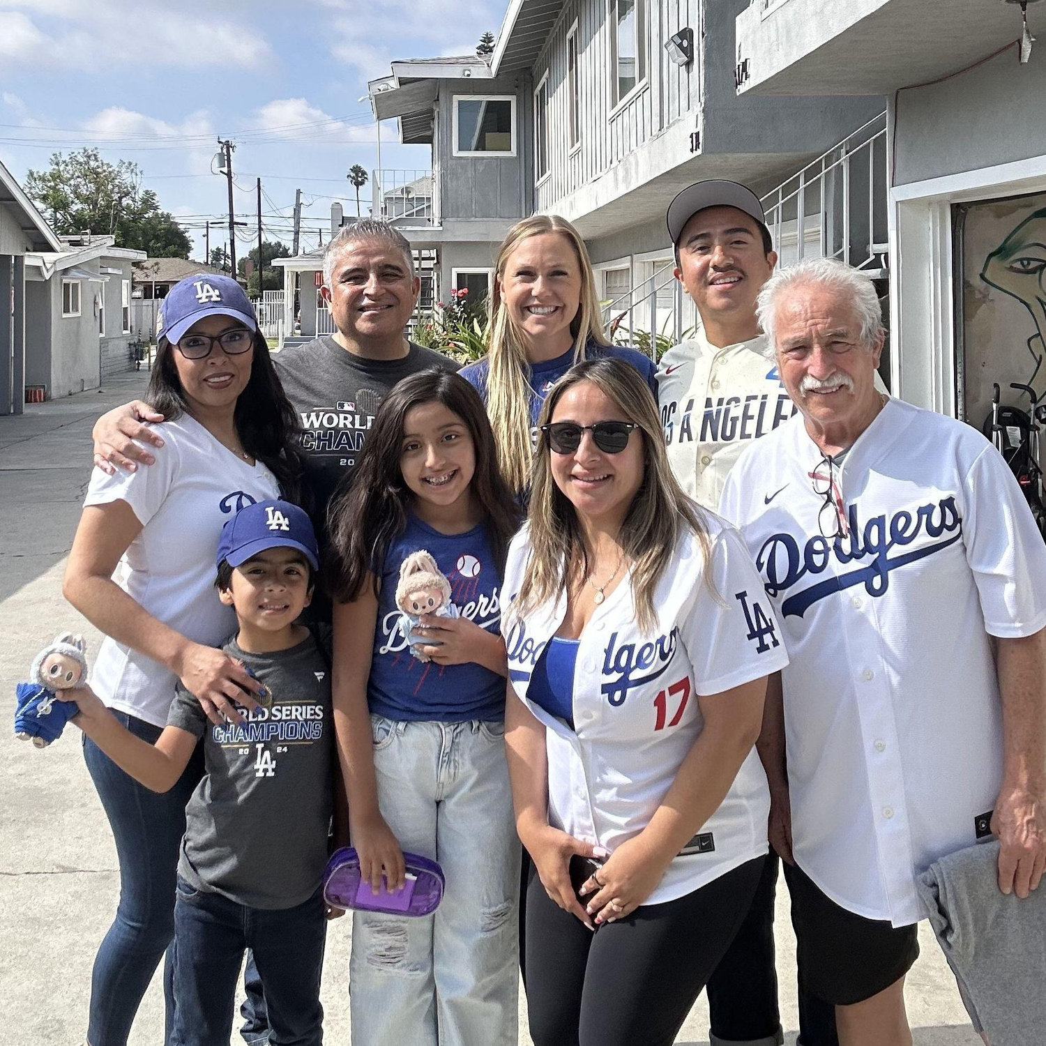 Our annual Machain family Dodgers game! The Machain's are slowly turning Devon against the Giants!