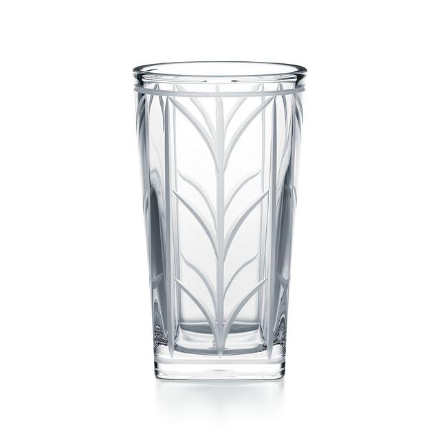 Wheat Leaf Vase in Crystal Glass