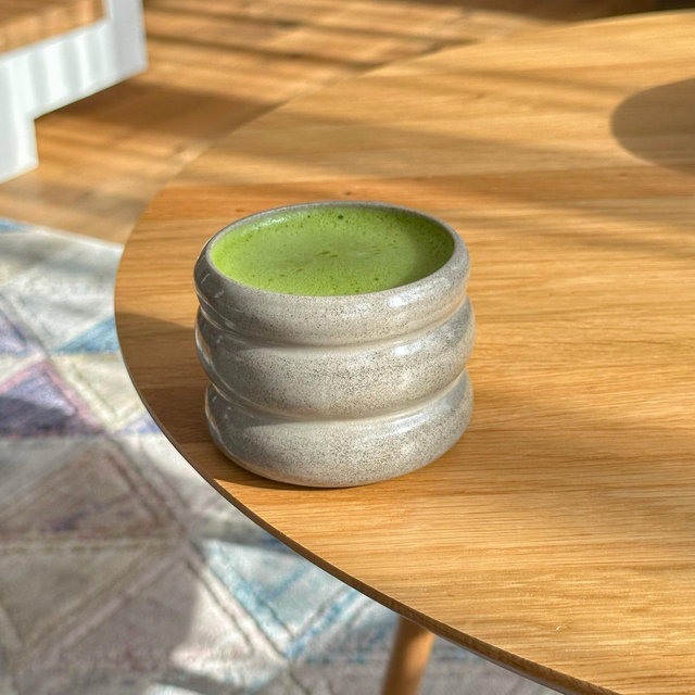 SET of 2, Ceramic tumbler set, two pottery tumblers