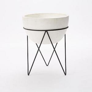 Iris Planter + Chevron Stand, Large