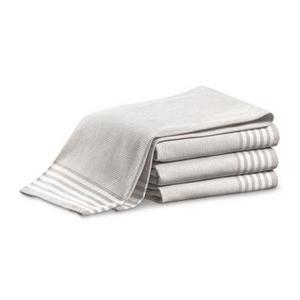 Williams Sonoma Bay Stripe Towels, Set of 4, Drizzle Grey