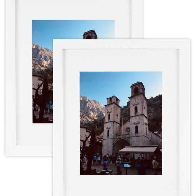 Set of 2 White Photo Wood Frame 11x14