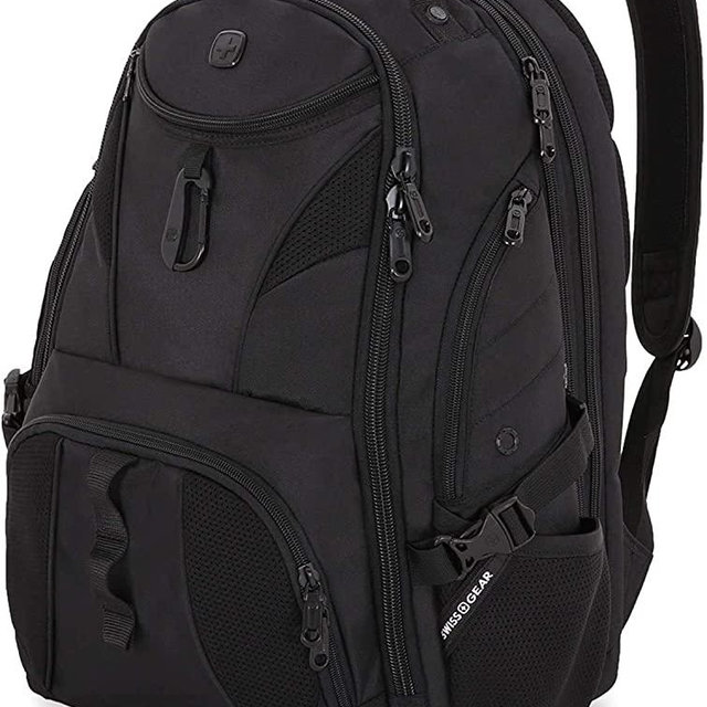 SwissGear Scansmart Laptop Backpack, Black/Black, 19-Inch
