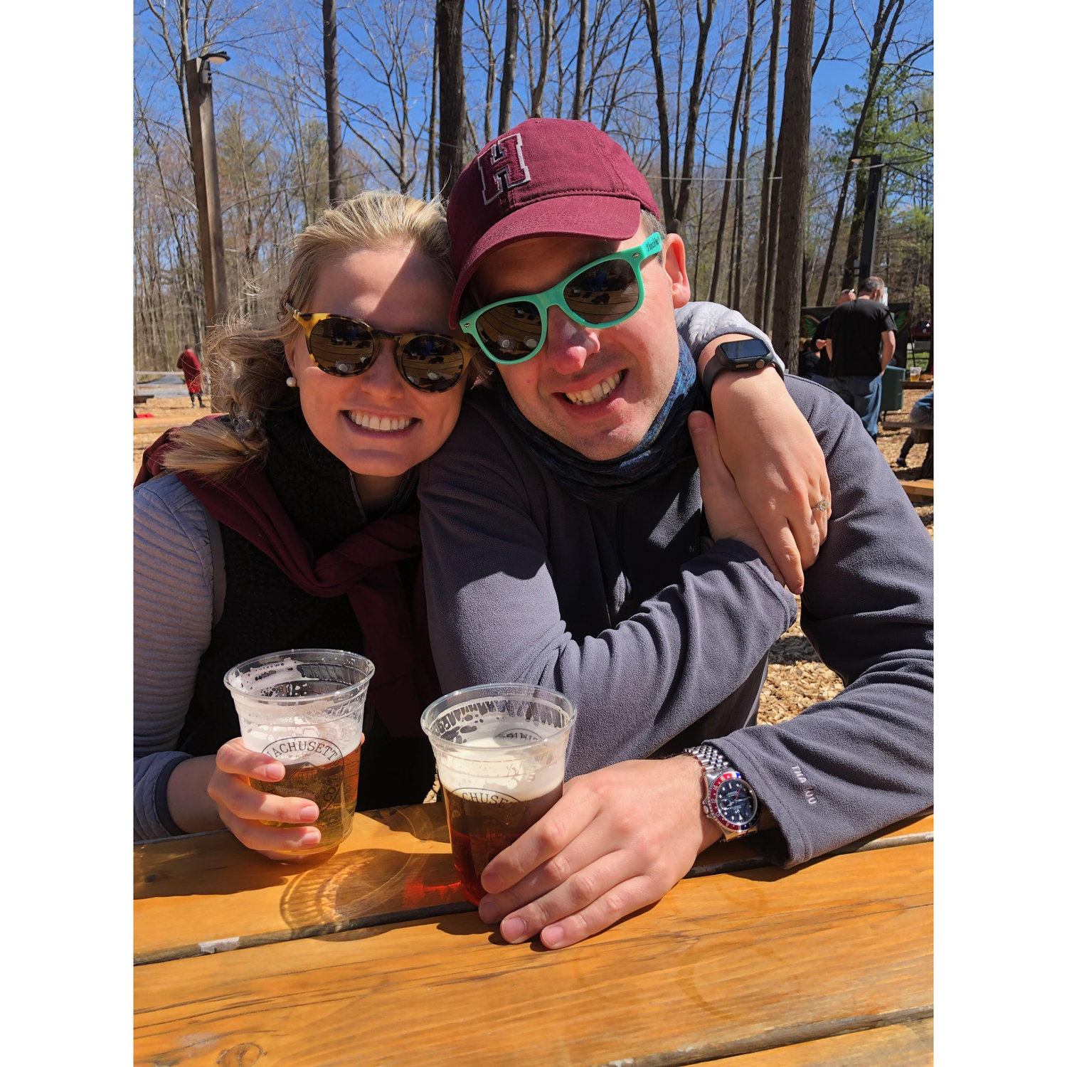 Beers at Wachusett Brewing Co after a long hike
May 2021