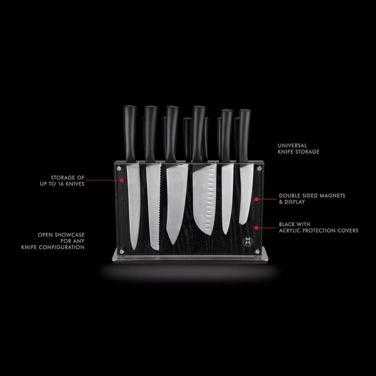 Schmidt Brothers - Carbon 6, 15-Piece Kitchen Knife Set, High-Carbon  Stainless Steel Cutlery with Downtown Acacia and Acrylic Magnetic Knife  Block and