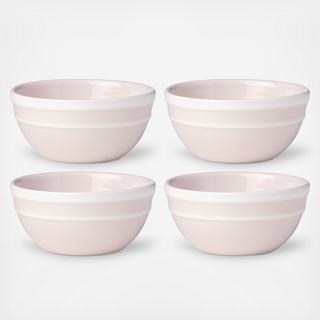 Sculpted Stripe Fruit Bowl, Set of 4