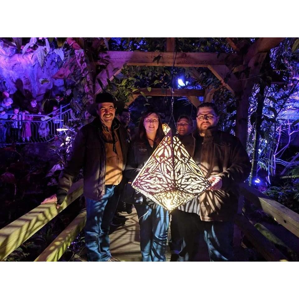Christmas 2018 with Amber's mom and dad at the Myriad Gardens.