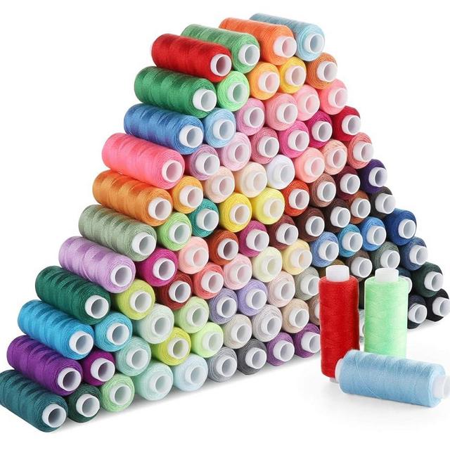All Purpose Sewing Thread, Lemonfilter 100 Color Sewing Thread Assortment 300 Yards Each Spool Polyester Thread for Sewing, Hilos para Coser for Machine Sewing, Hand Stitching or Embroidery