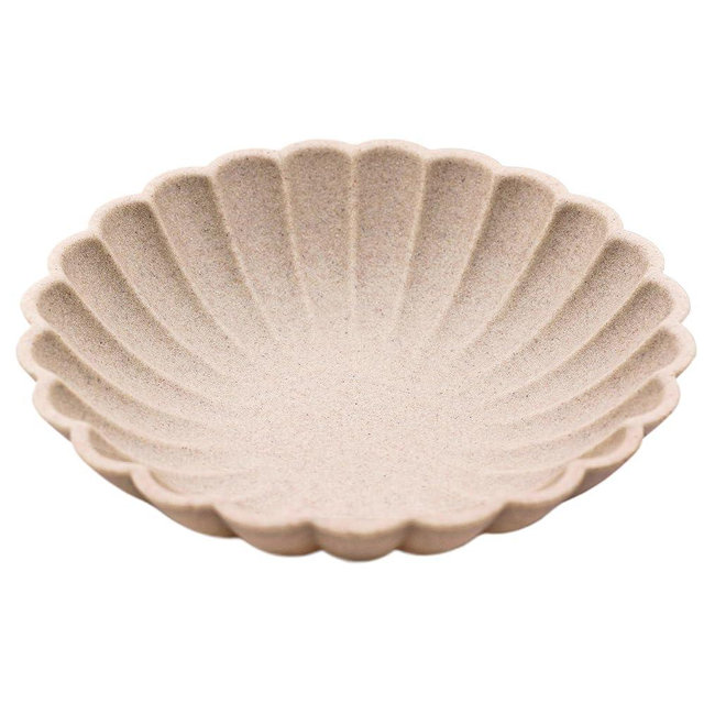 Sayouart Ocean-Inspired Scallop Decorative Bowl, Fruit Bowl Home Decor, Key Bowls Entryway Decor, Coffee Table Tray, Handmade Non-Slip Decorative Tray with Coastal Charm (Frosted clay)