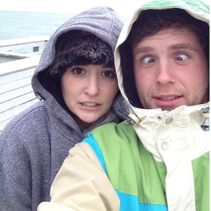 Freezing at one of our stops up the PCH to Tahoe!