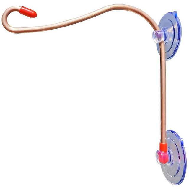 Window Mount Hook Copper for Hummingbird Feeder Hanger with Suction Cups 1Pcs