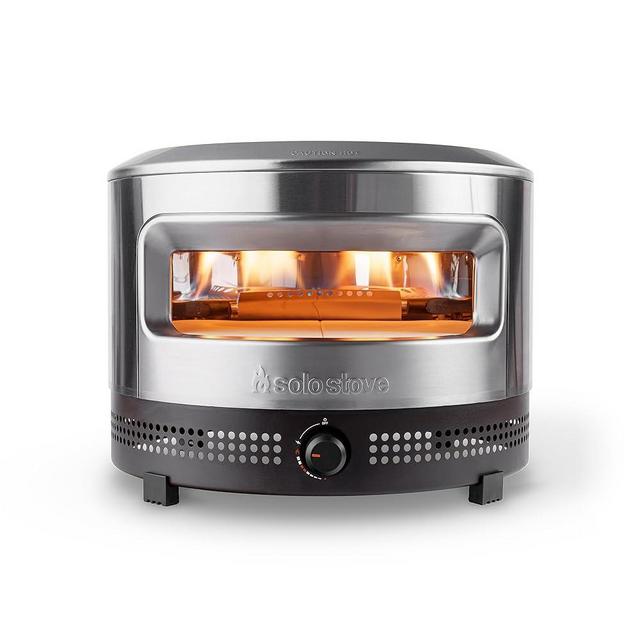 Solo Stove Pi Prime Pizza Oven Outdoor | Propane fulled, Powerful Demi-Dome Heating, Easy Bake Oven for Crispy Crust in 90 Sec, Cordierite Pizza Stone, Panoramic Opening