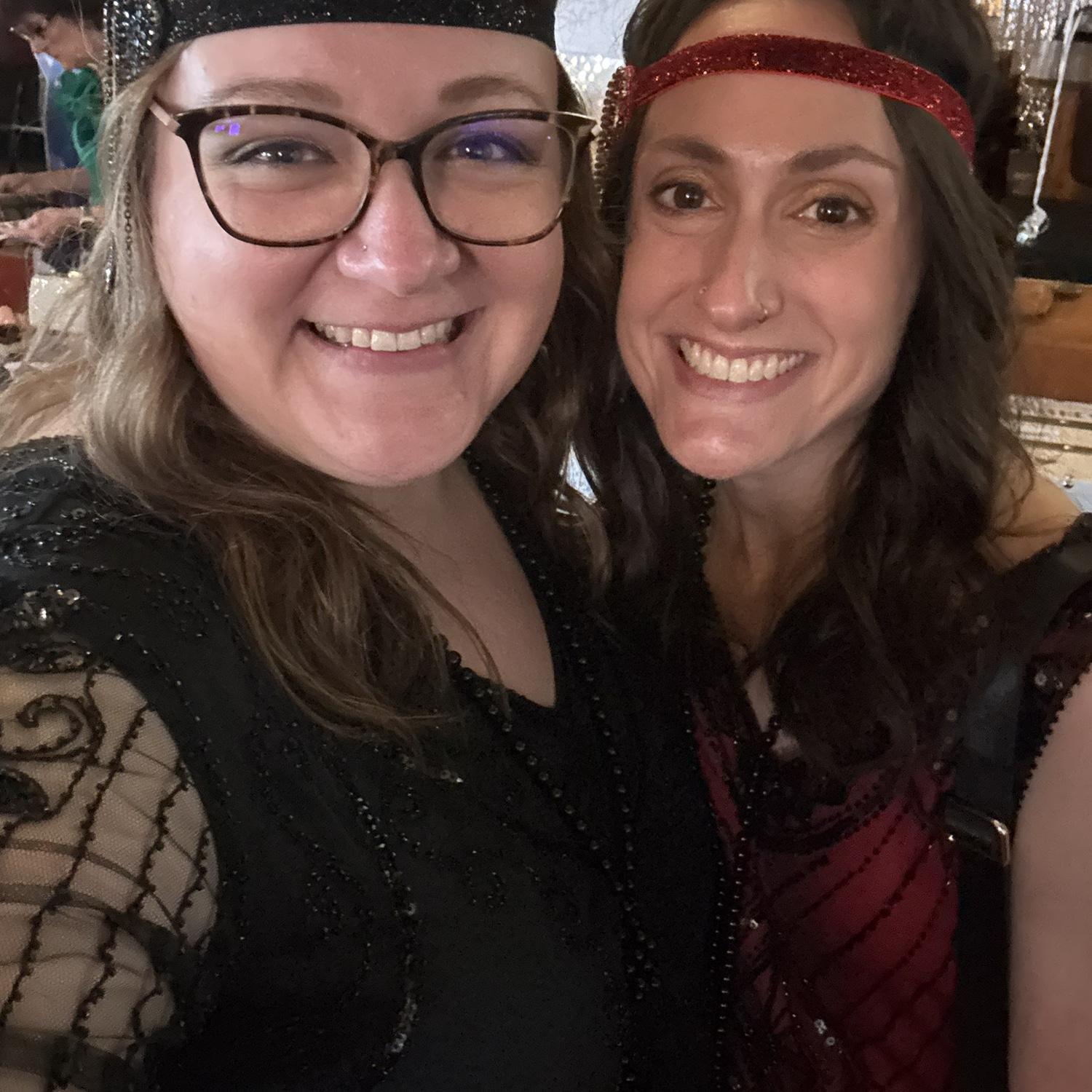 Flappers at Max and Sarah’s reception