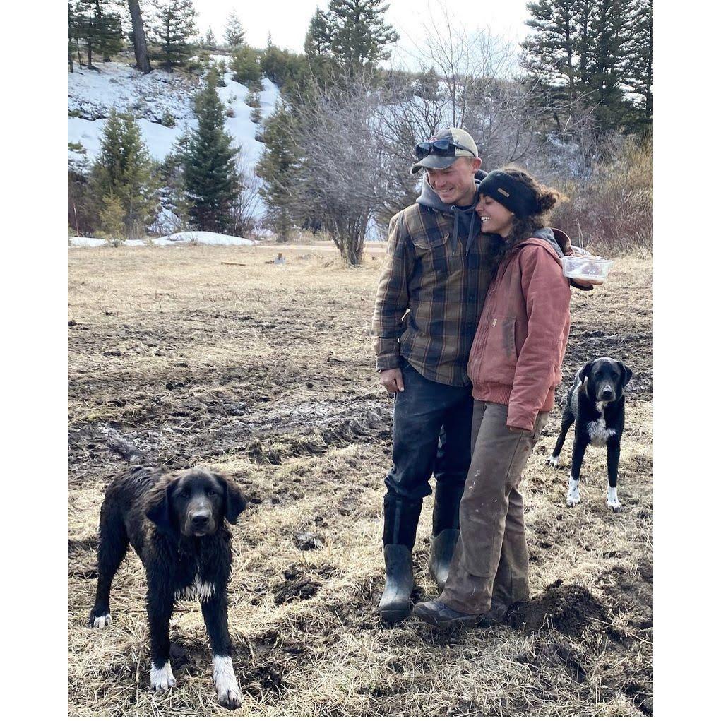 Spencer helping me with some chores at Hardscrabble Ranch in fall of 2020