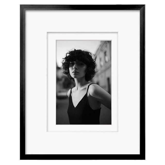 Egofine 8x10 Aluminum Picture Frame Display with Mats for 4x6/5x7 or 8x10 without Mat, Metal Picture Frame Covered by Plexiglass for Tabletop and Wall Mounting, 1 Pack, Black