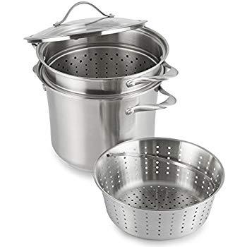Cuisinart 77-412 Chef's Classic Stainless 4-Piece 12-Quart Pasta/Steamer Set