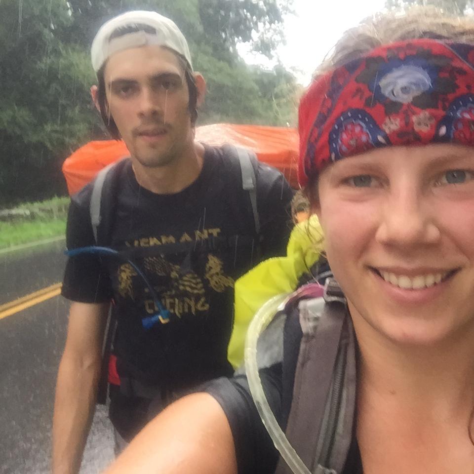 Caught in the rain backpacking in Shenandoah National Park - July 2015