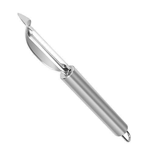 Stainless Steel Peeler with Swiveling Double Blade, Premium Fruit Vegetable Peeler with Ergonomic Handle, Lengthened Potato Peeler Tool for Home Kitchen, 8.3 Inch