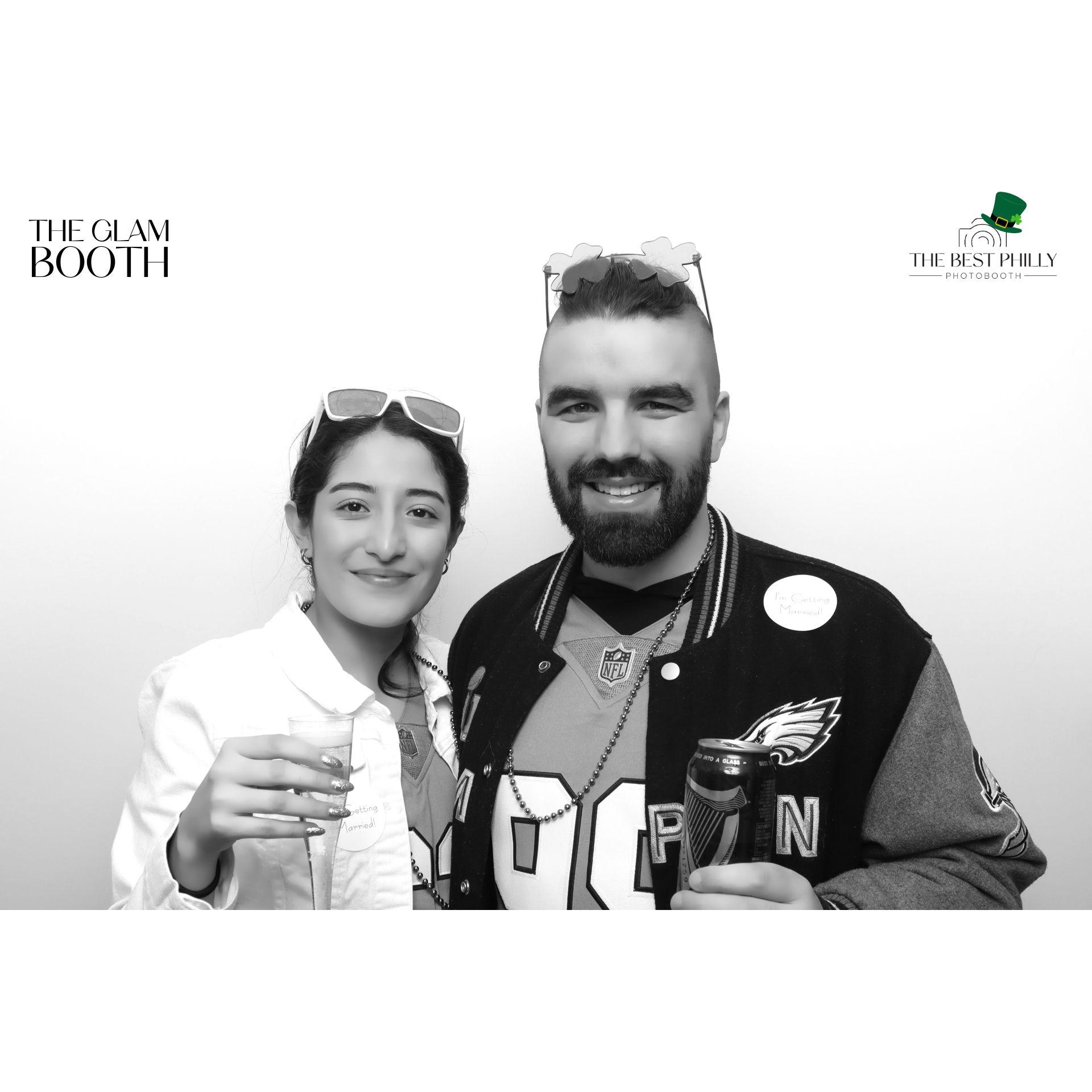 Jonathan and Yolany at the expo where they won Phillies tickets. This is what gave Jonathan the idea to propose at the Phillies game on April 1st, 2024.