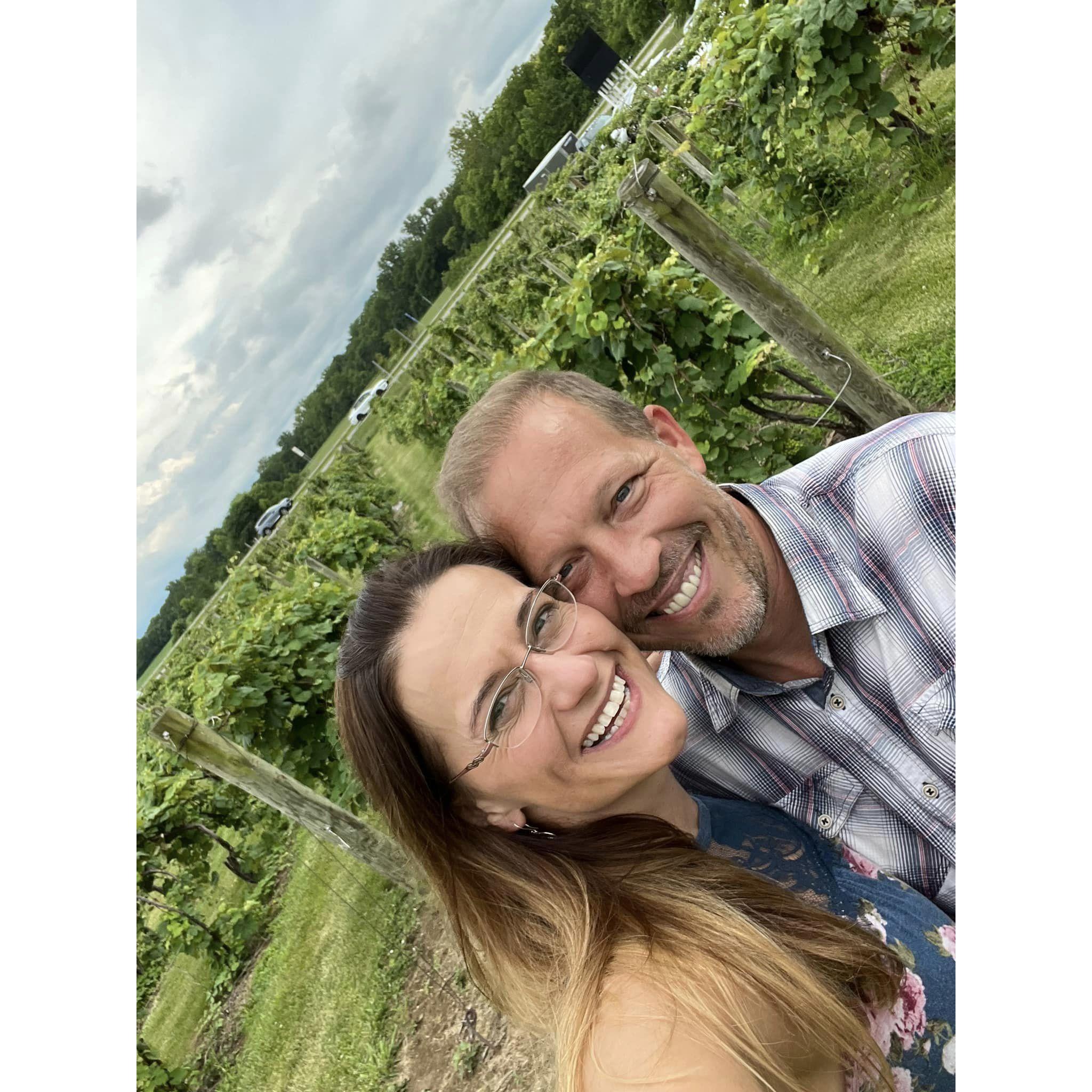 We both have the fondest memories of this trip to Buck Creek Winery for a concert. It was right before my dad passed and the band played all of his favorites.