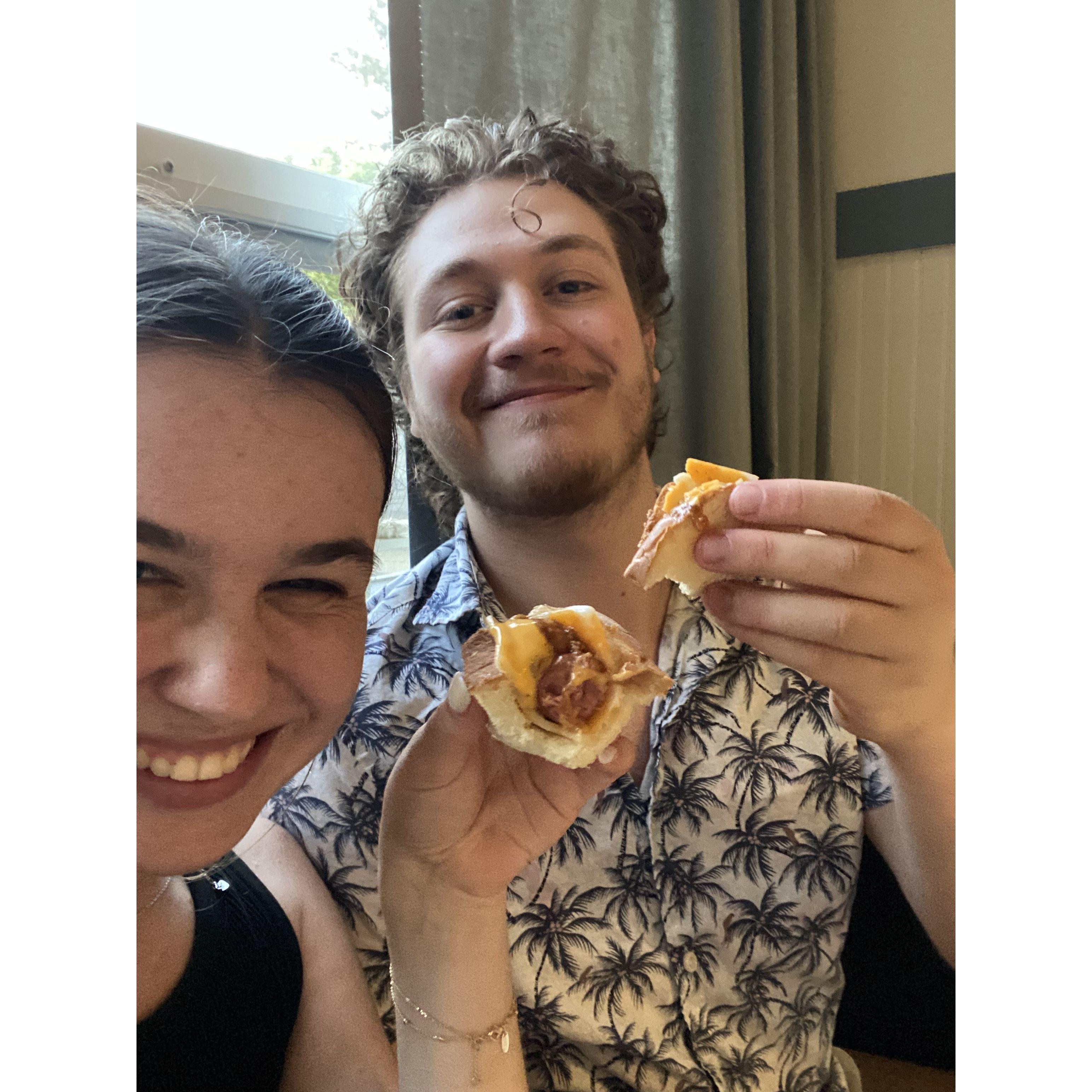 July 4th hot dog taste test.