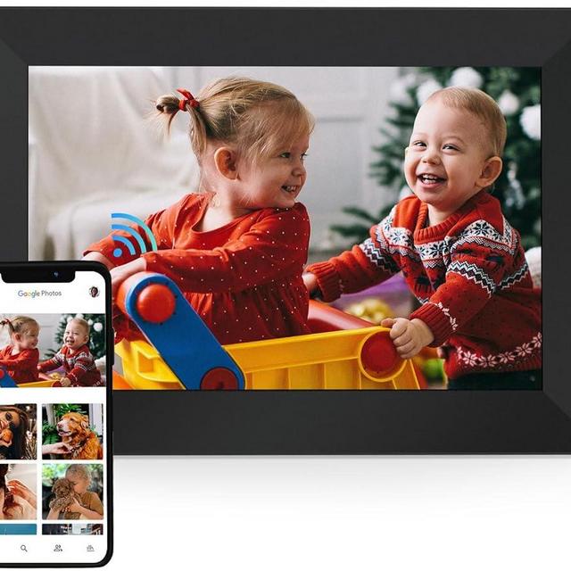 Cozyla Digital Photo Frame WiFi Smart Digital Picture Frame Free Unlimited Storage Share Photo with Family and Friend via App Email Google Photos Instagram Web Browser Photo Frame Electronic 10.1 Inch