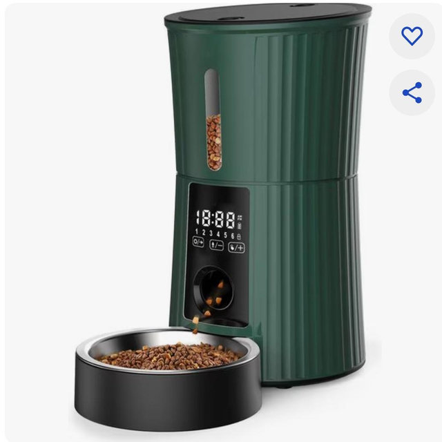 PATPET Timed Automatic Dog & Cat Feeder with 10s Voice Recorder, 4-L, Green - Chewy.com