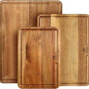 Wood Cutting Board Set