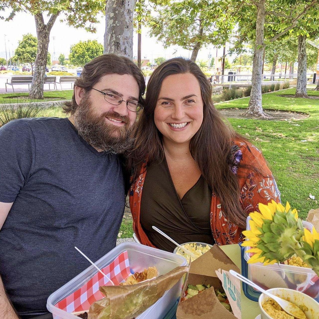 Picnic in the park with Mackenzie and Richard, 2020.