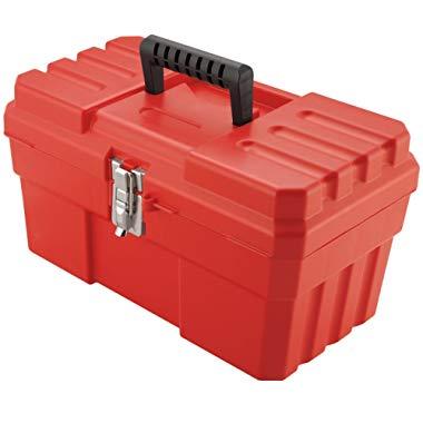 Akro-Mils 9514 14-Inch ProBox Plastic Tool Box, Red