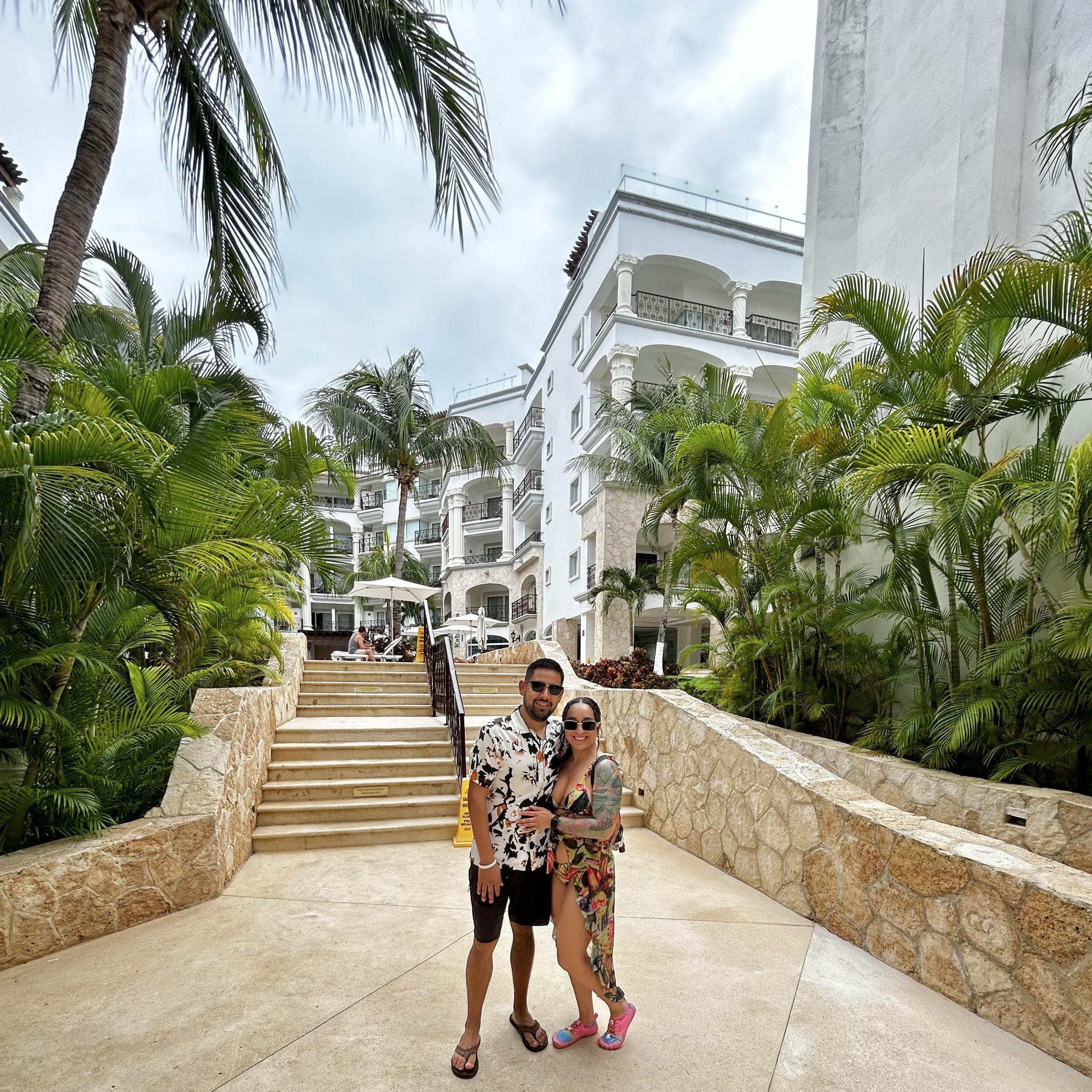 What: First vacation that was not a festival. It was also in celebration of their good friend Robert's, birthday. // When: August 2023 // Where: Cancun, Mexico