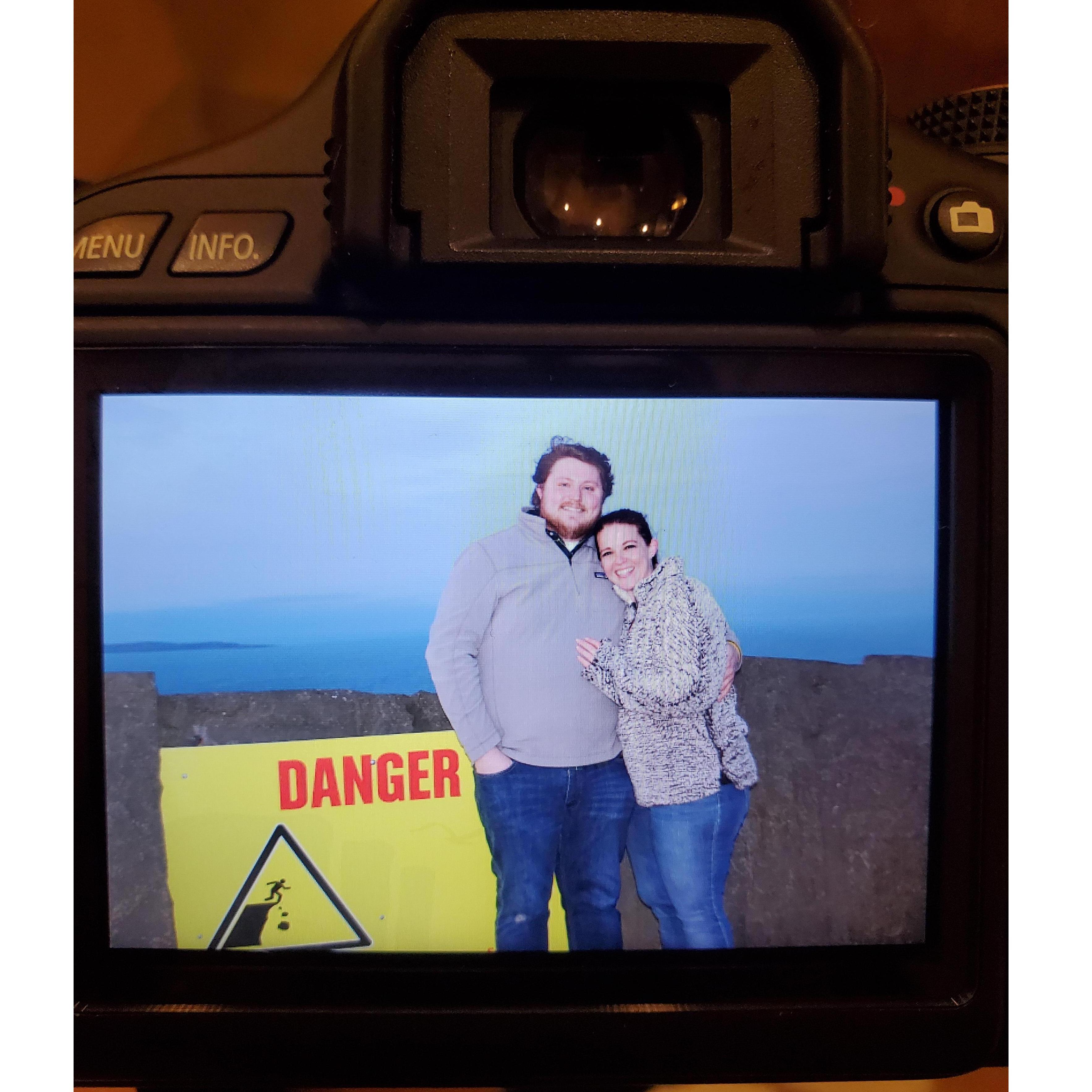 We got engaged in the most romantic spot but of course had to take advantage of the Danger sign too
January 2020