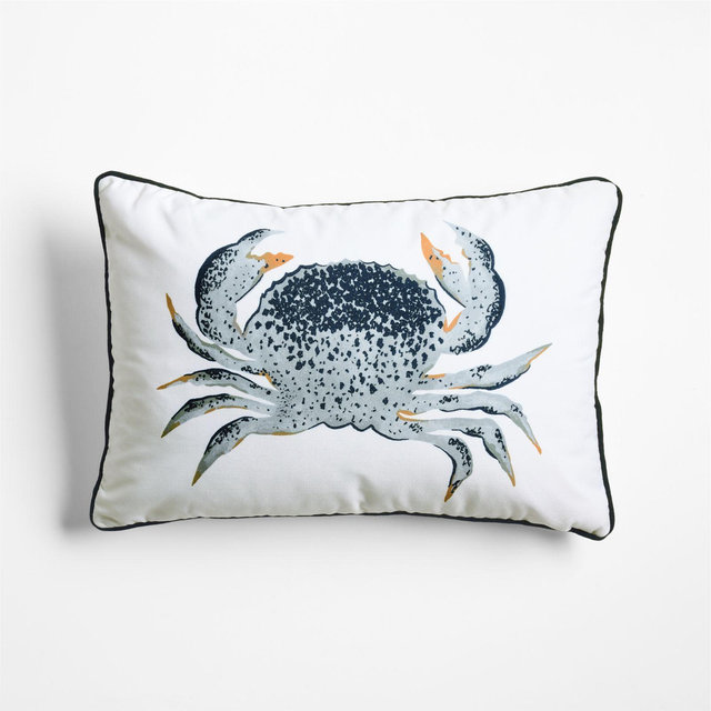 Swimmer Crab 22"x15" Indoor/Outdoor Throw Pillow