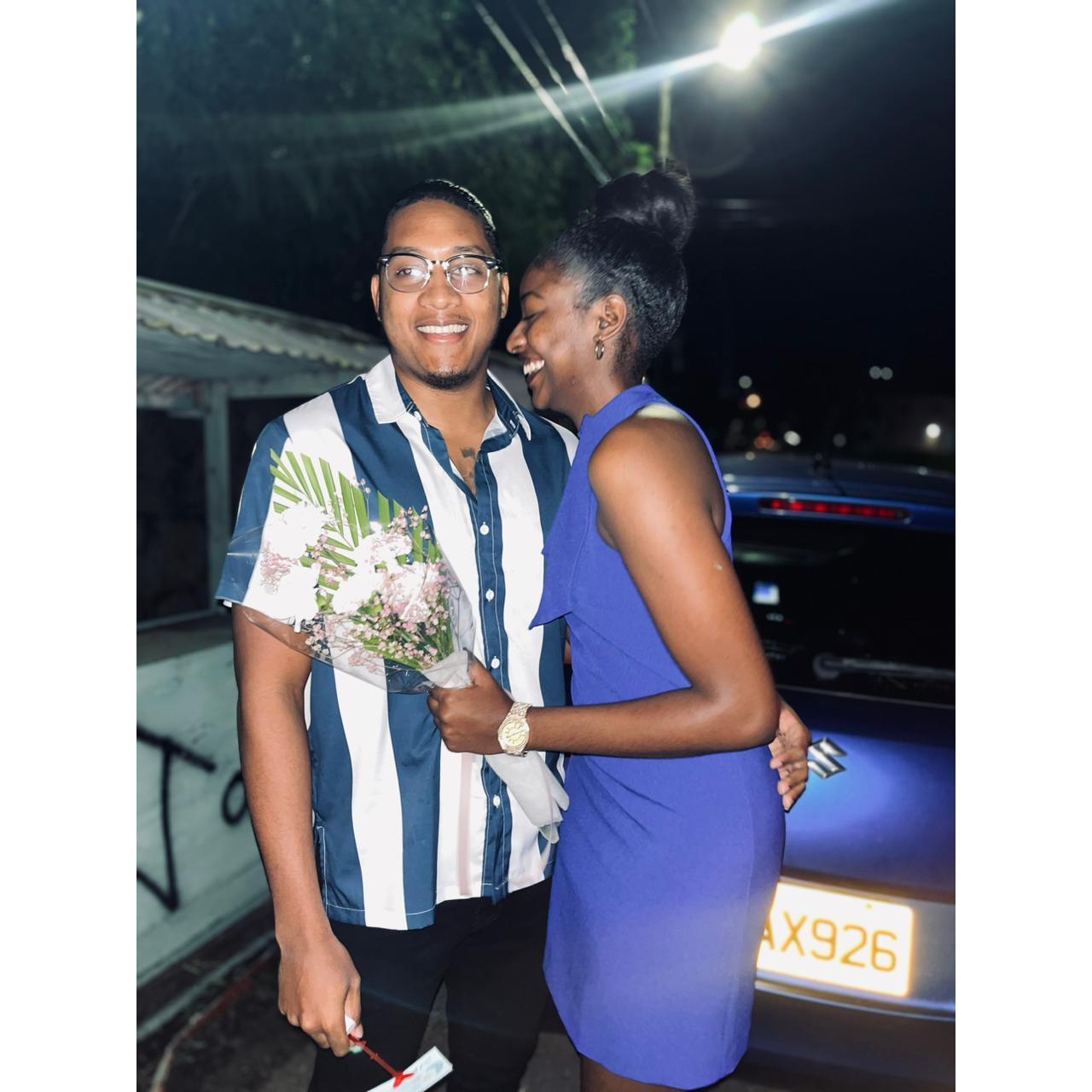 Flowers almost as beautiful as your smile; We love our date nights.