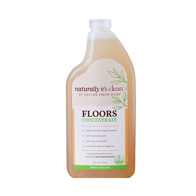 Naturally It's Clean Natural Floor Cleaner, 24 Gallons of Rinse Free Plant Based Multi-Surface Cleaner (1 Pack)
